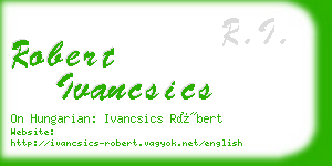 robert ivancsics business card